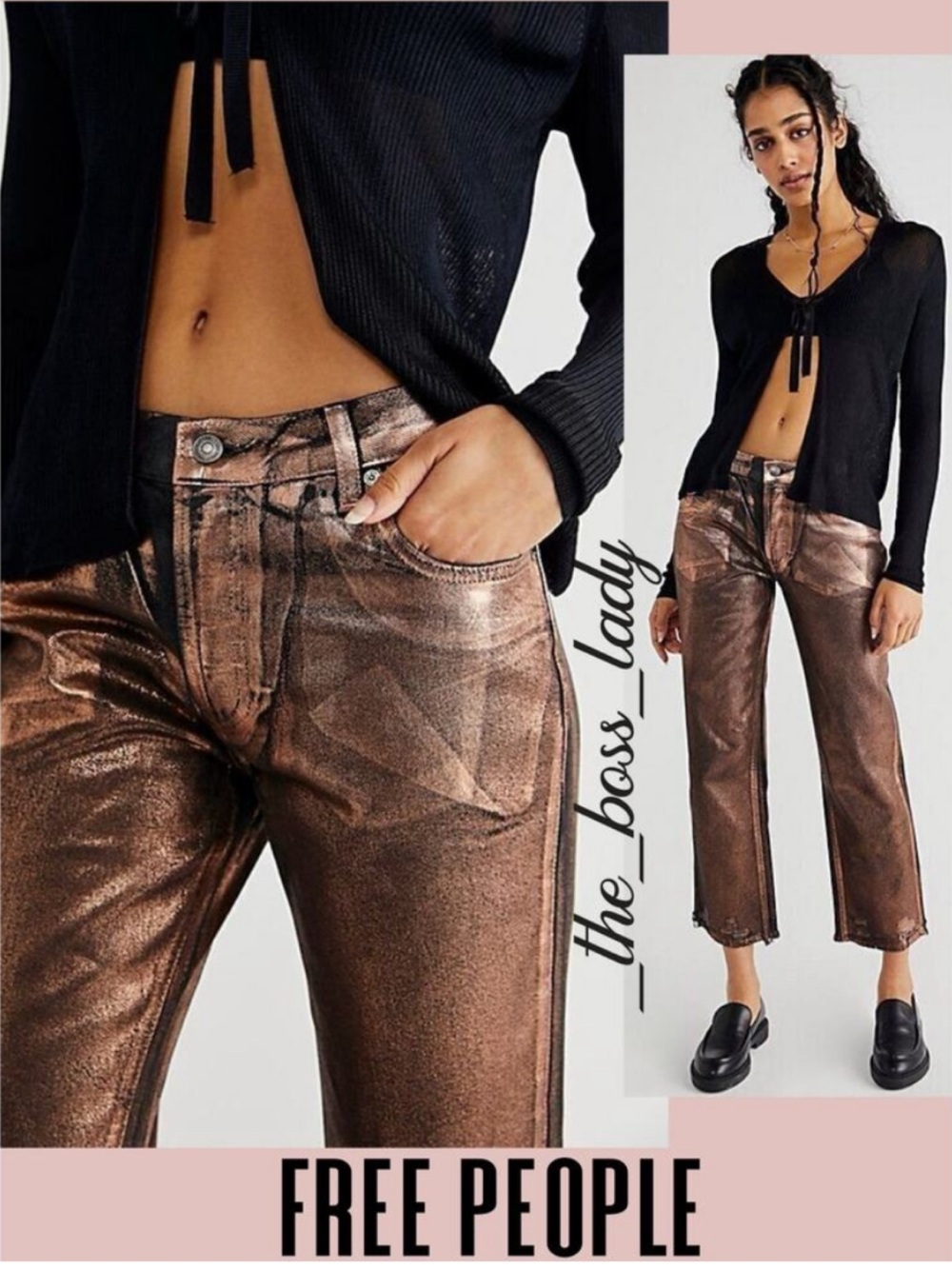 We The Free/Free People Metallic Pants